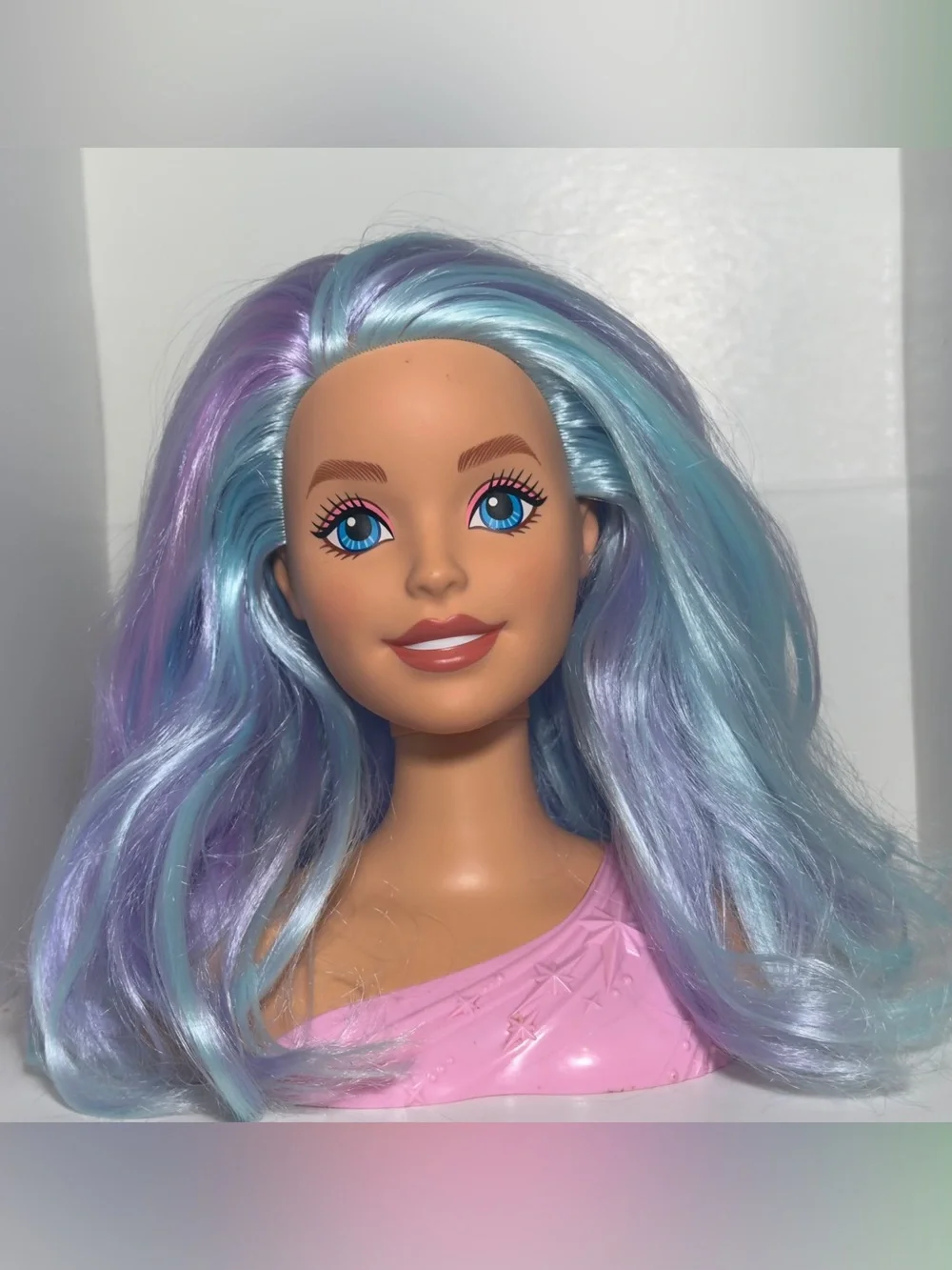 Barbie Styling Head with Blue & Purple Hair